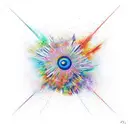 Explosion tattoo design idea