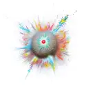 Explosion tattoo design idea