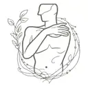 collapsed right lung, fractured left collar bone hand holding tattoo design idea