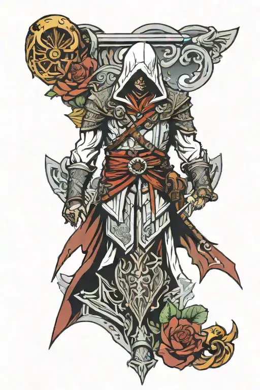 assassins creed logo incorporated tattoo design idea