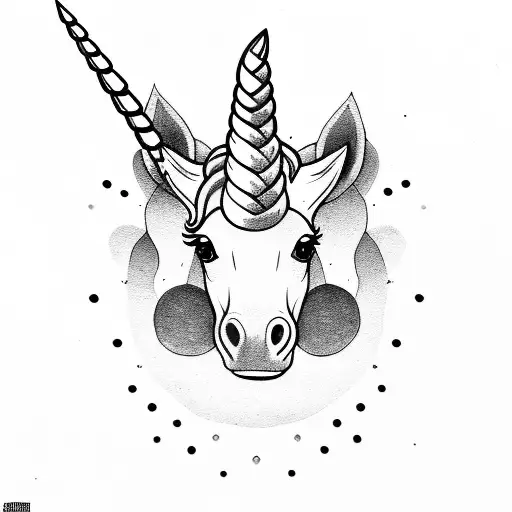 unicorn tattoo design idea