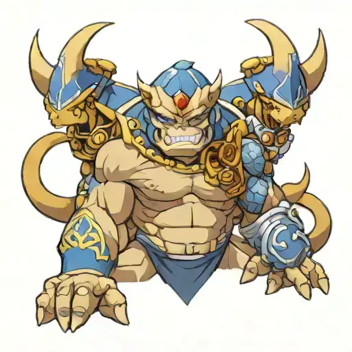 Machamp, Raichu, Blastoise wearing a Real Madrid tattoo design idea