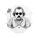 Pablo Escobar tattoo design idea