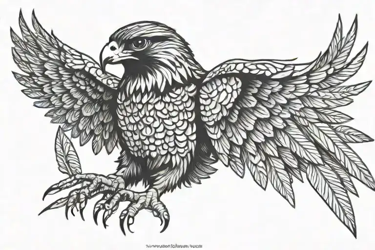 falcon mind tattoo design idea