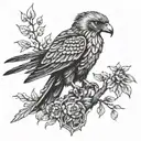 falcon roots growing tattoo design idea