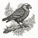 falcon roots growing tattoo design idea