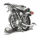 had tail chopper motorcycle like ghost rider 1 move  tattoo design idea