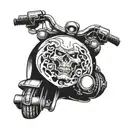 had tail chopper motorcycle like ghost rider 1 move  tattoo design idea