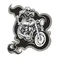had tail chopper motorcycle like ghost rider 1 move  tattoo design idea