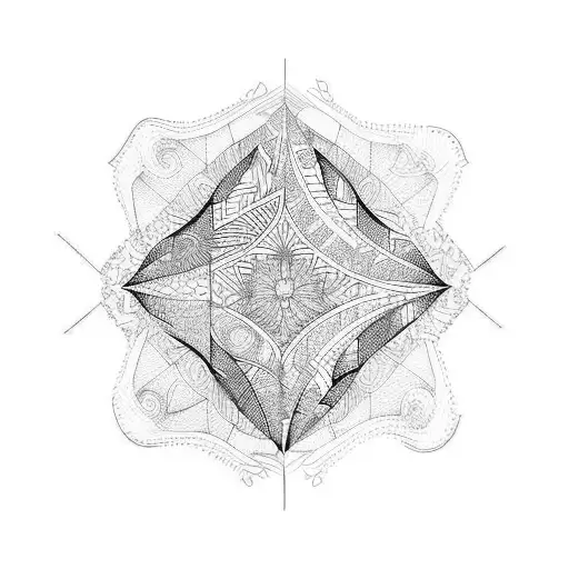 patchwork fine line sleeve tattoo design idea
