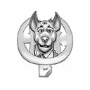 scooby doo with letter A tattoo design idea