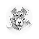 scooby doo with letter A tattoo design idea