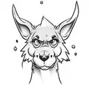 scooby doo with letter A tattoo design idea