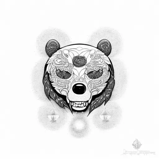 steal your face tripping Grateful Dead bear tattoo design idea