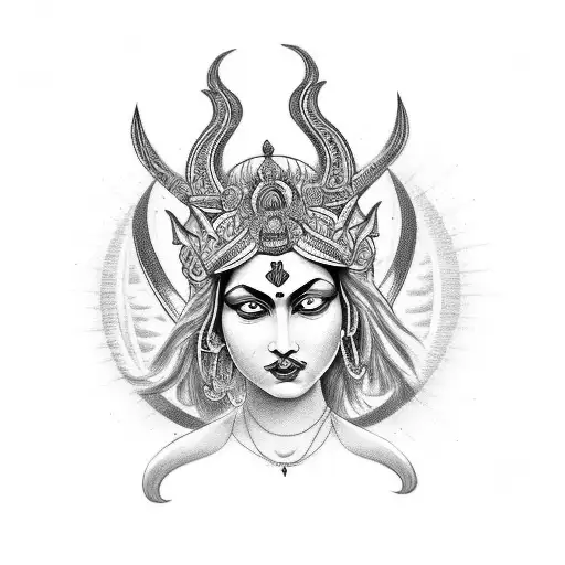 wild goddess kali  tattoo design idea