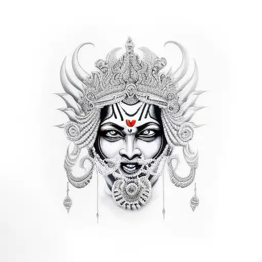 wild goddess kali  tattoo design idea