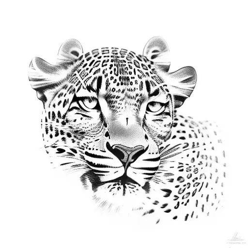 congo with leopard  tattoo design idea