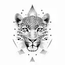 congo with leopard  tattoo design idea
