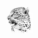 congo with leopard  tattoo design idea