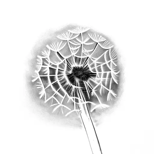 dandelion  tattoo design idea