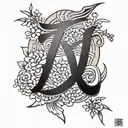 write, love, strength, improvement, peace  in Japanese  tattoo design idea