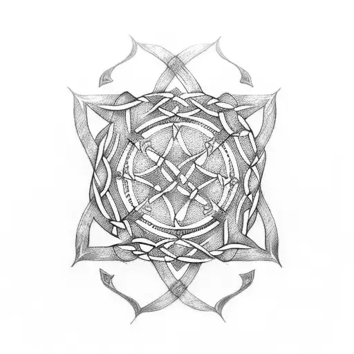 Celtic Islamic design band tattoo design idea