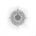 Celtic Islamic design band tattoo design idea