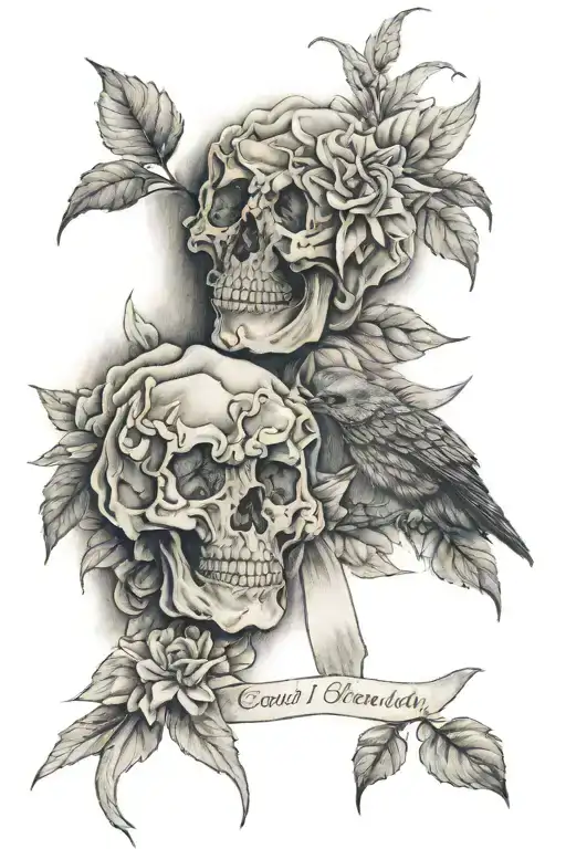 rest in peace mom and dad memorial tattoo design idea