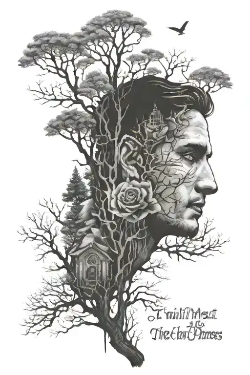 "I will meet you there, beyond the pines, templed in twilight or dawn." tattoo design idea