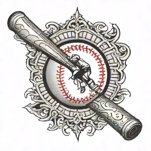 baseball seams around shoulder blades tattoo design idea