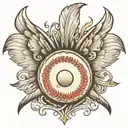 baseball seams around shoulder blades instead of wings tattoo design idea