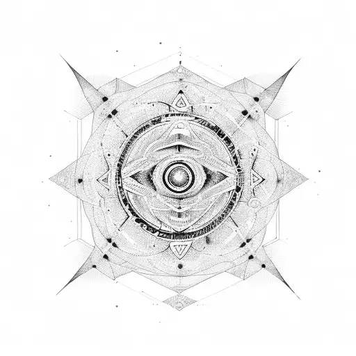 Nihilistic planetary alignment tattoo design idea