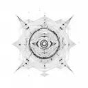 Nihilistic planetary alignment tattoo design idea