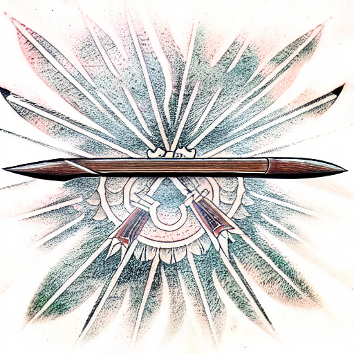 cherokee metal Swords battle axe tattoo design idea