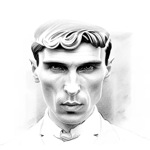 thomas shelby smoking tattoo design idea