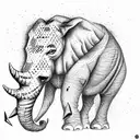 lion, elephant, rhino, buffalo, leopard tattoo design idea
