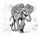 lion, elephant, rhino, buffalo, leopard tattoo design idea