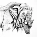 lion, elephant, rhino, buffalo, leopard tattoo design idea