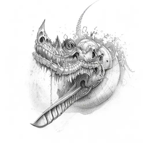 marine tattoo design idea