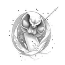 calm and simple and small for the side of the wrist tattoo design idea