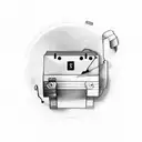 guitar and dj controller  tattoo design idea