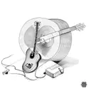 guitar and dj controller  tattoo design idea