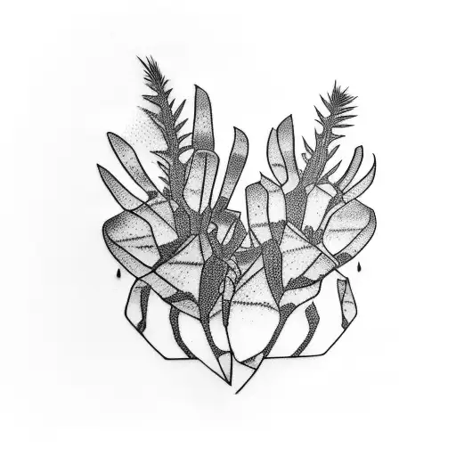 yucca and desert tortoise tattoo design idea