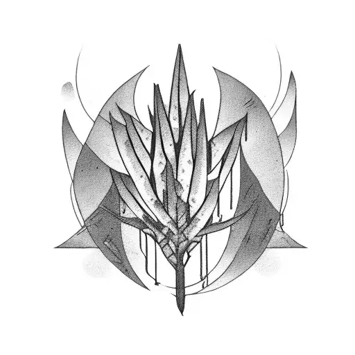 yucca and palo verde tattoo design idea