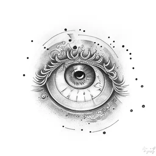 Eye of a crying woman tattoo design idea