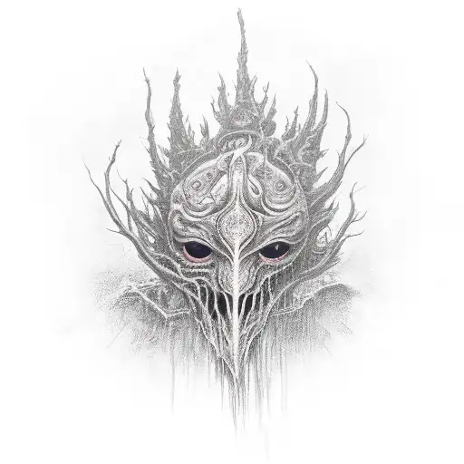 bloodborne amygdala tattoo design idea