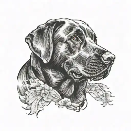 black lab names gunner  tattoo design idea