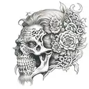 make a tattoo about struggles with mental health and how he pushes through. Have no skulls or lions. tattoo design idea