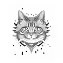 japanese cat of good luck tattoo design idea