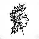 indian face tattoo design idea